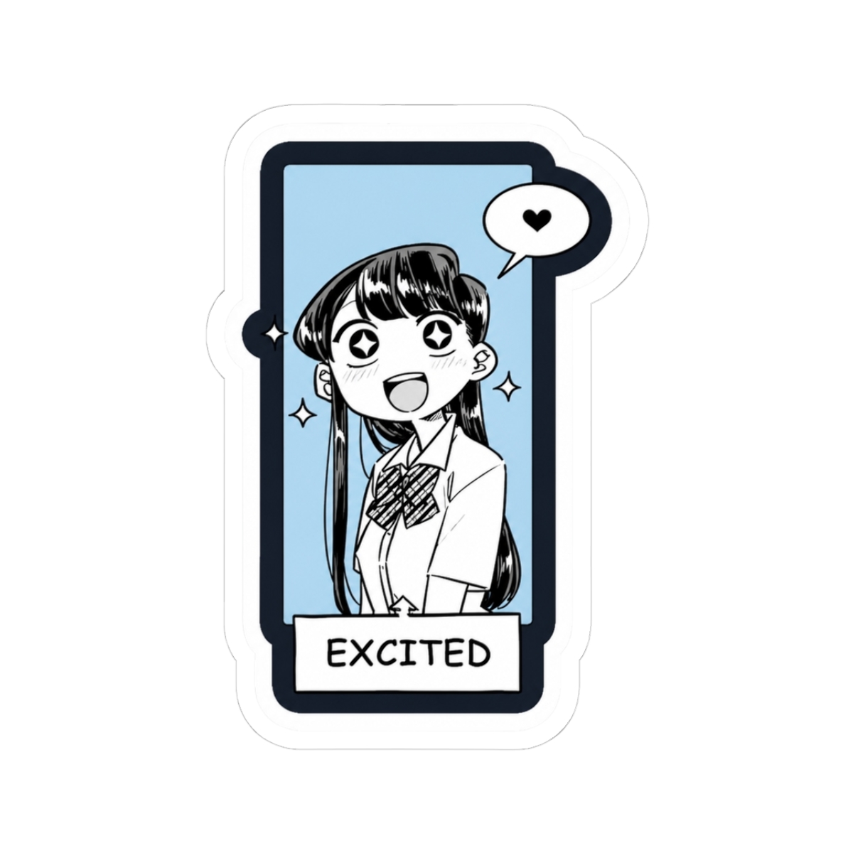 Komi Can't Communicate Sticker - alternate angle 1, merchandise