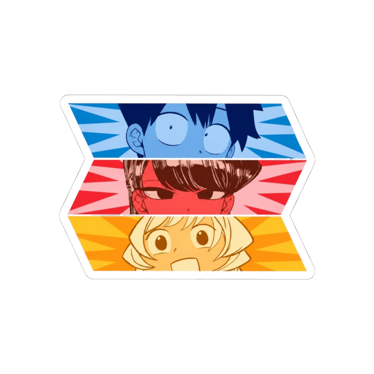 Komi san anime eyes Sticker | Komi Can't Communicate - alternate angle 1, merchandise