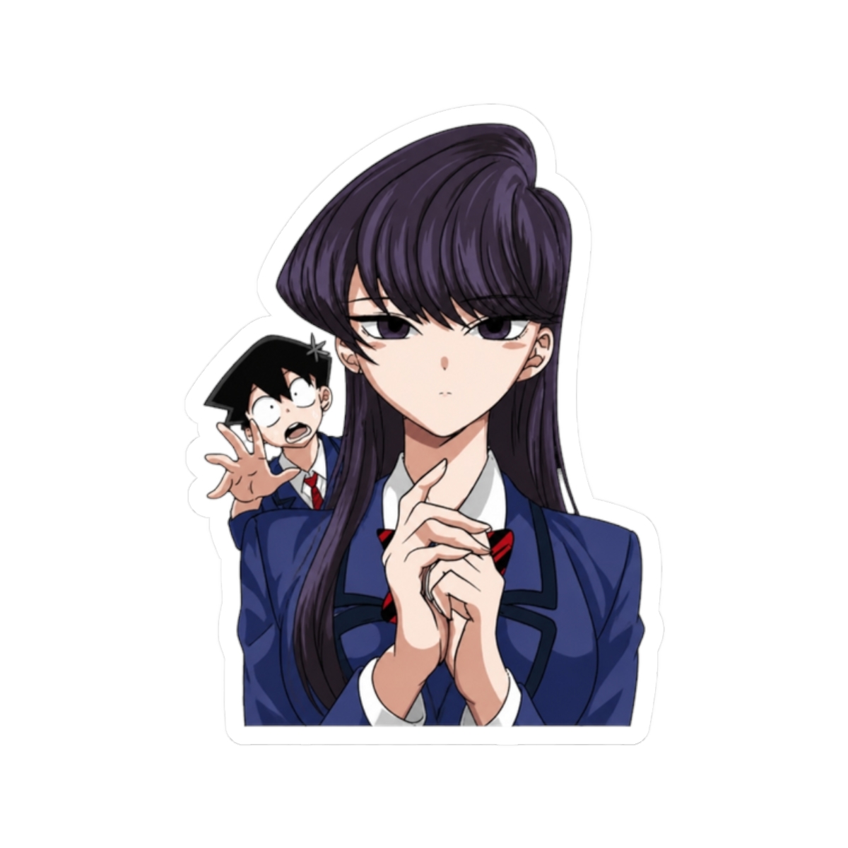 Komi Can't Communicate Cool Design Sticker - alternate angle 3, merchandise